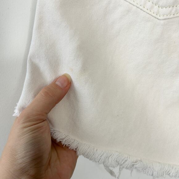 DISSH Denim Shorts Womens Size 10 Project Upcycle Dye Flawed Festival Summer - Picture 9 of 9